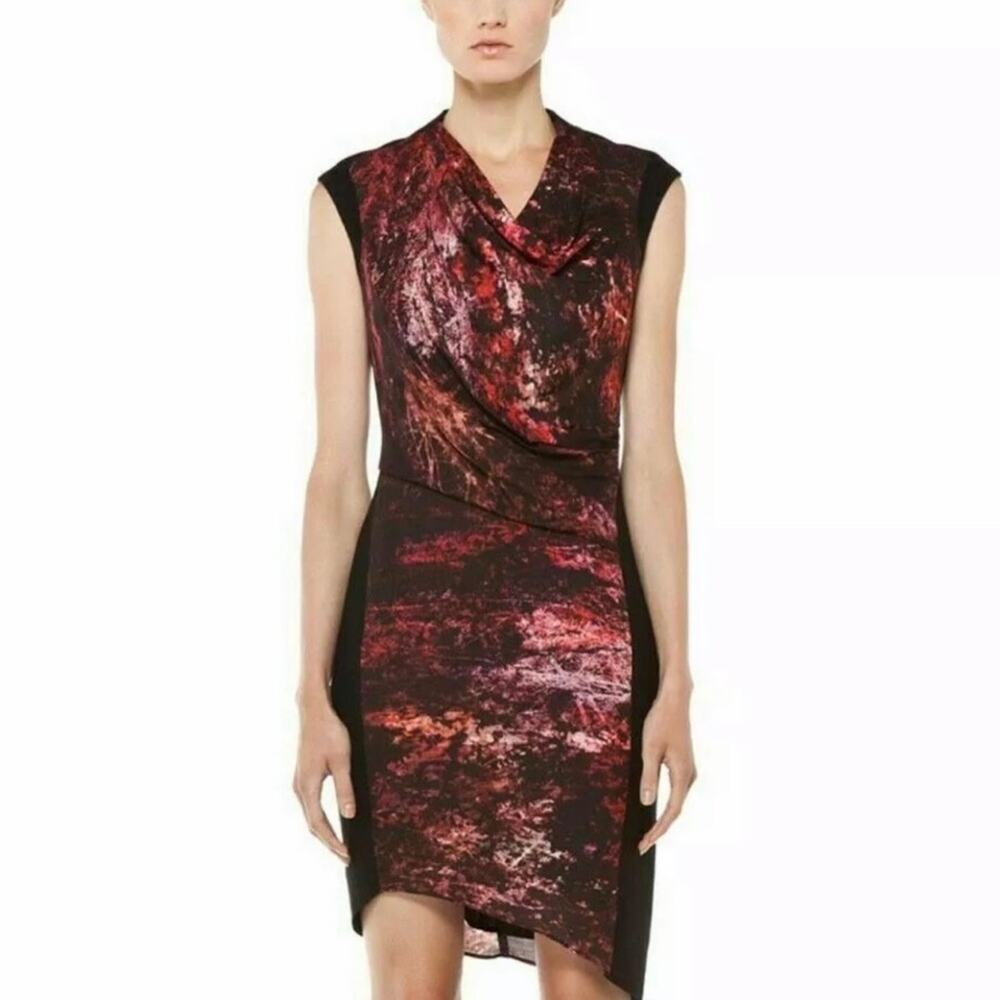 Helmut Lang Black & Red Mini Dress Size 0 BNWOT